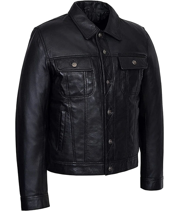 Men’s Donovon Sherpa Trucker Jacket in Classic Brown