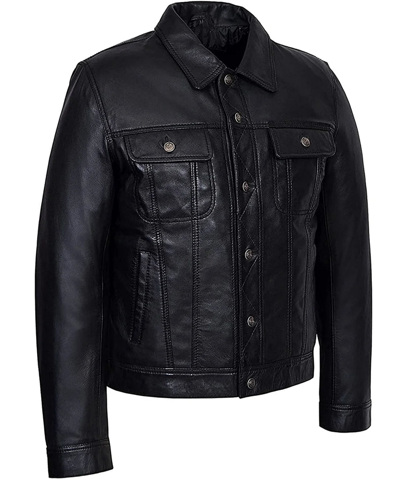 Men’s Donovon Sherpa Trucker Jacket in Classic Brown